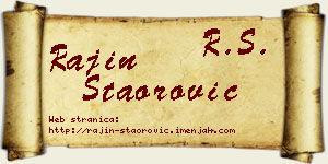 Rajin Staorović vizit kartica